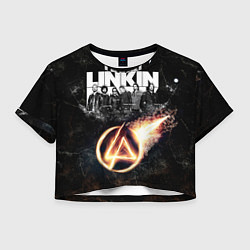Футболка 3D укороченная женская Linkin Park: Comet, цвет: 3D-принт