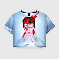 Футболка 3D укороченная женская Aladdin sane, цвет: 3D-принт