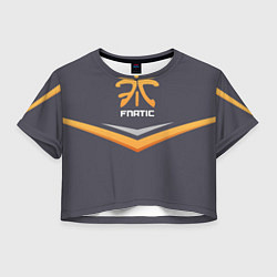 Футболка 3D укороченная женская Fnatic Arrows, цвет: 3D-принт