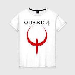 Футболка хлопковая женская Quake 4, цвет: белый