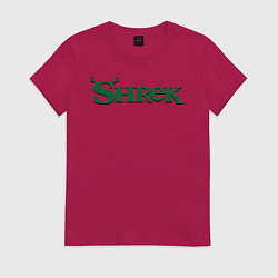 Футболка хлопковая женская Shrek: Logo, цвет: маджента