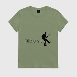Футболка хлопковая женская House MD, цвет: авокадо