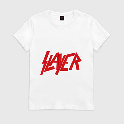 Футболка хлопковая женская Slayer, цвет: белый