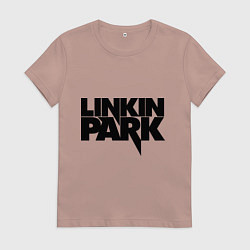 Футболка хлопковая женская Linkin Park, цвет: пыльно-розовый