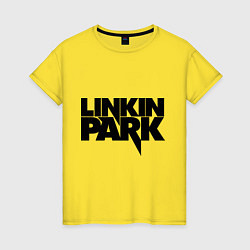 Футболка хлопковая женская Linkin Park, цвет: желтый
