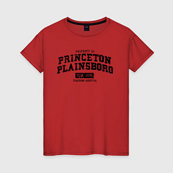 Футболка хлопковая женская Princeton Plainsboro, цвет: красный