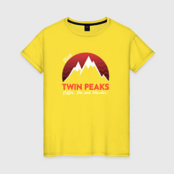 Футболка хлопковая женская Twin Peaks: Pie & Murder, цвет: желтый