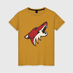 Футболка хлопковая женская Phoenix Coyotes, цвет: горчичный