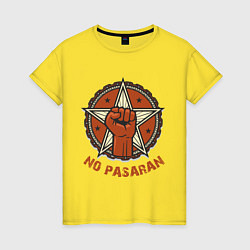 Футболка хлопковая женская No Pasaran, цвет: желтый