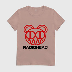 Футболка хлопковая женская Radiohead, цвет: пыльно-розовый