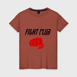 Футболка хлопковая женская Fight Club, цвет: кирпичный