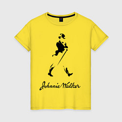 Футболка хлопковая женская Johnnie Walker, цвет: желтый