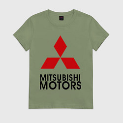 Футболка хлопковая женская Mitsubishi, цвет: авокадо