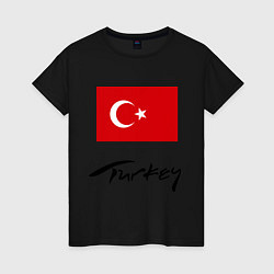 Футболка хлопковая женская Turkey, цвет: черный