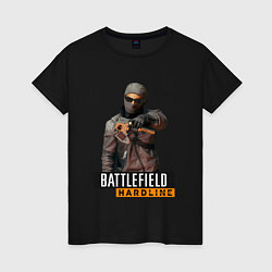 Футболка хлопковая женская Battlefield Hardline, цвет: черный