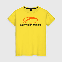 Футболка хлопковая женская A State of Trance, цвет: желтый
