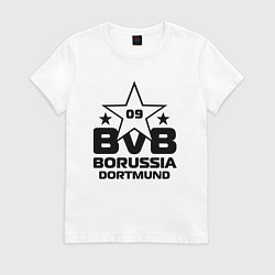 Футболка хлопковая женская BVB Star 1909, цвет: белый