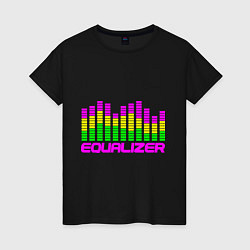 Футболка хлопковая женская Equalizer, цвет: черный