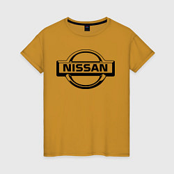 Футболка хлопковая женская Nissan club, цвет: горчичный