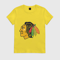 Футболка хлопковая женская Chicago Blackhawks: Kane, цвет: желтый