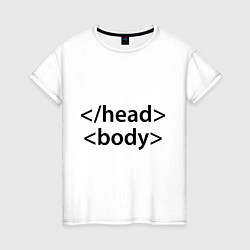 Футболка хлопковая женская Head Body, цвет: белый