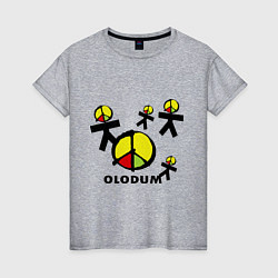 Футболка хлопковая женская Olodum, цвет: меланж