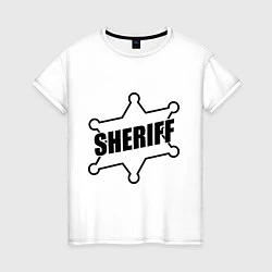Футболка хлопковая женская Sheriff, цвет: белый
