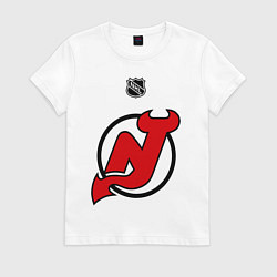 Футболка хлопковая женская New Jersey Devils: Kovalchuk 17, цвет: белый