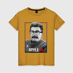 Футболка хлопковая женская Stalin: Style in, цвет: горчичный