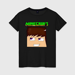 Женская футболка Огромная голова Стива - Minecraft