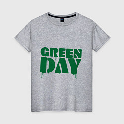 Футболка хлопковая женская Green Day, цвет: меланж