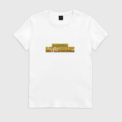 Футболка хлопковая женская Playerunknown`s battlegrounds, цвет: белый