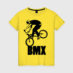 Футболка хлопковая женская BMX 3, цвет: желтый