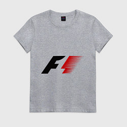 Футболка хлопковая женская Formula 1, цвет: меланж