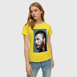 Футболка хлопковая женская Том Харди Ван Гога, цвет: желтый — фото 2