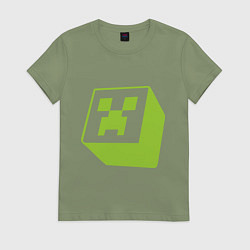 Футболка хлопковая женская Green Creeper, цвет: авокадо