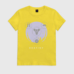 Футболка хлопковая женская Destiny Planet, цвет: желтый