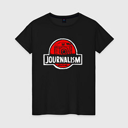 Футболка хлопковая женская Journalism, цвет: черный