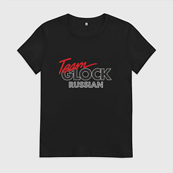 Футболка хлопковая женская Team Glock, цвет: черный