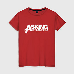 Футболка хлопковая женская Asking Alexandria, цвет: красный