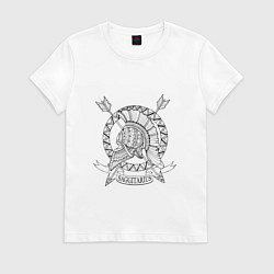 Футболка хлопковая женская Saggitarius Minimalism, цвет: белый