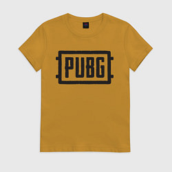Футболка хлопковая женская PUBG, цвет: горчичный