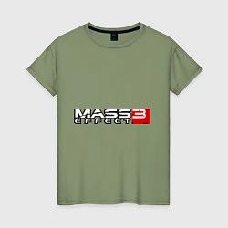 Футболка хлопковая женская Mass Effect 3, цвет: авокадо