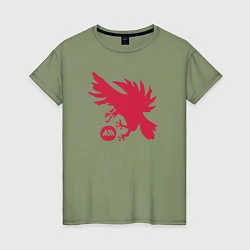 Футболка хлопковая женская Warlock Eagle, цвет: авокадо