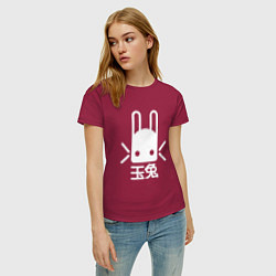Футболка хлопковая женская Destiny Rabbit, цвет: маджента — фото 2