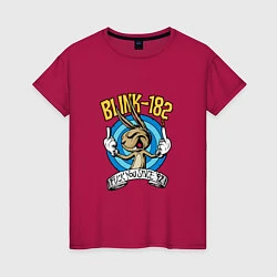 Футболка хлопковая женская Blink-182: Fuck you, цвет: маджента