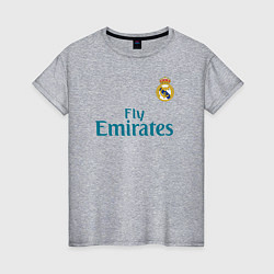 Футболка хлопковая женская Real Madrid: Ronaldo 07, цвет: меланж