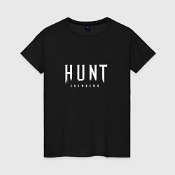 Футболка хлопковая женская Hunt: Showdown White Logo, цвет: черный