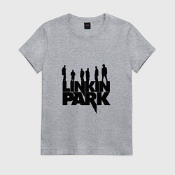 Футболка хлопковая женская Linkin Park, цвет: меланж