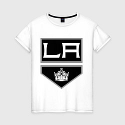 Футболка хлопковая женская Los Angeles Kings, цвет: белый